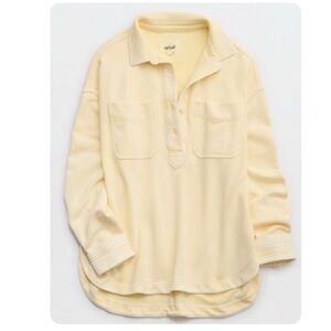 NWOT Aerie Popover Polo Sweatshirt